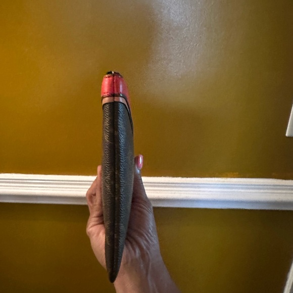 Louis Vuitton Brown Monogram Pouch with Red Trim - Picture 4 of 7